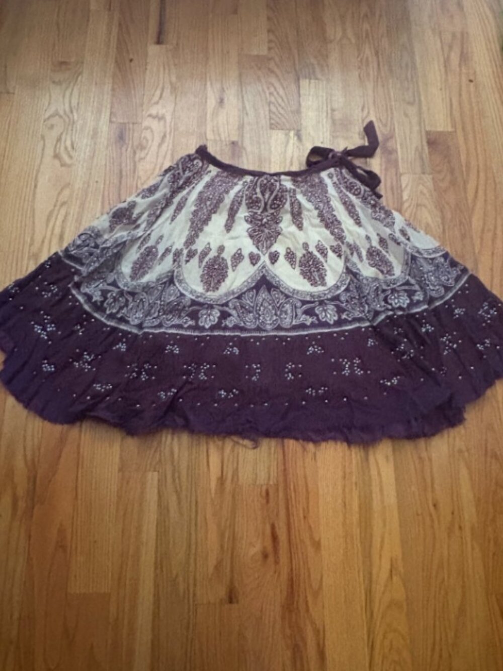 Euphorium for Anthropologie purple layered skirt